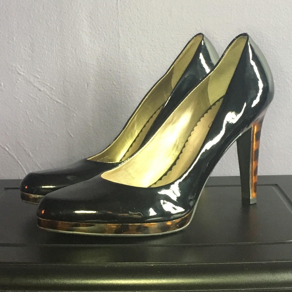 Jessica Simpson Patent Leather Animal Print Pumps